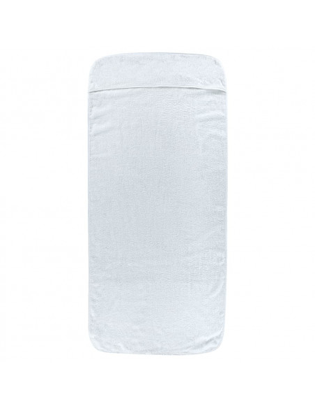 Asciugamani da Spiaggia 2 pz Bianchi 60x135 cm Tessuto 400 GSM
