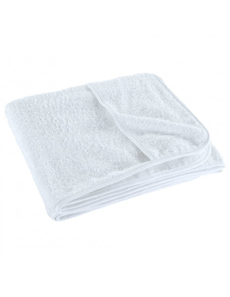 Asciugamani da Spiaggia 2 pz Bianchi 60x135 cm Tessuto 400 GSM