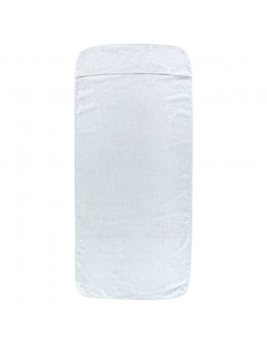 Asciugamani da Spiaggia 4 pz Bianchi 60x135 cm Tessuto 400 GSM