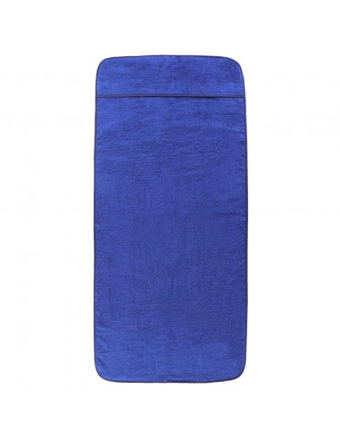 Asciugamani da Spiaggia 2pz Blu Reale 60x135 cm Tessuto 400 GSM