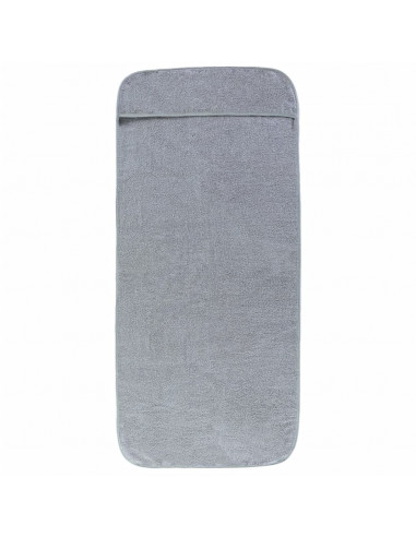 Asciugamani da Spiaggia 2 pz Grigi 75x200 cm in Tessuto 400 GSM