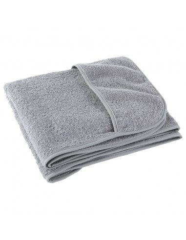 Asciugamani da Spiaggia 2 pz Grigi 75x200 cm in Tessuto 400 GSM