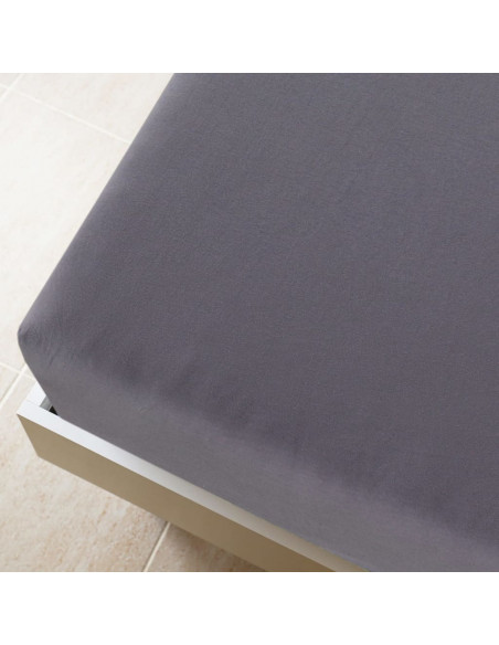 Lenzuola con Angoli Jersey 2 pz Antracite 180x200 cm Cotone