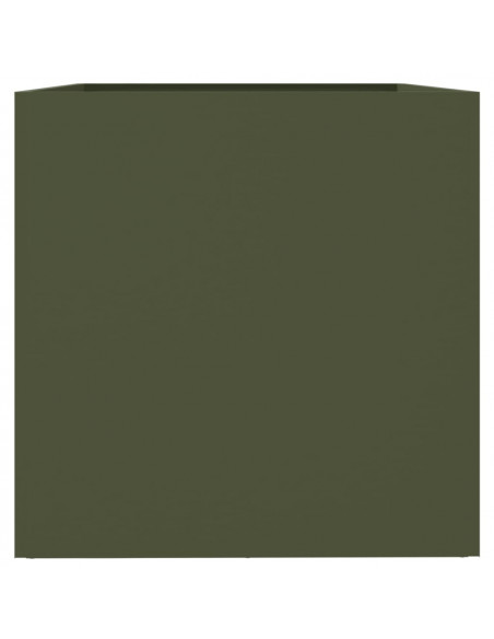 Fioriera Verde Oliva 62x47x46 cm in Acciaio Laminato a Freddo