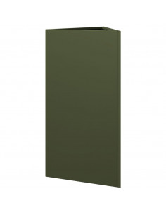 Fioriera Verde Oliva Triangolare 40x34,5x70 cm in Acciaio