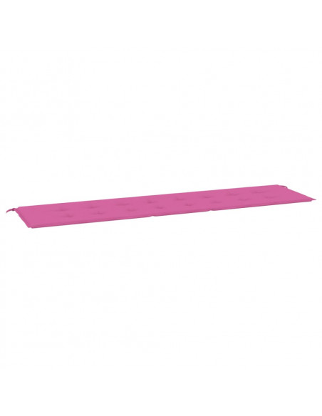 Cuscino per Panca da Giardino Rosa 200x50x3 cm in Tessuto