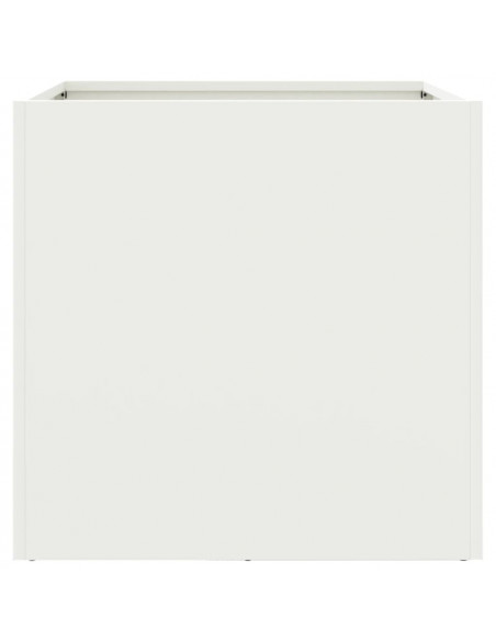 Fioriere 2 pz Bianche 49x47x46 cm in Acciaio Laminato a Freddo