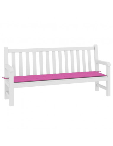 Cuscino per Panca da Giardino Rosa 200x50x3 cm in Tessuto