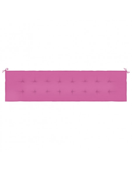 Cuscino per Panca da Giardino Rosa 200x50x3 cm in Tessuto