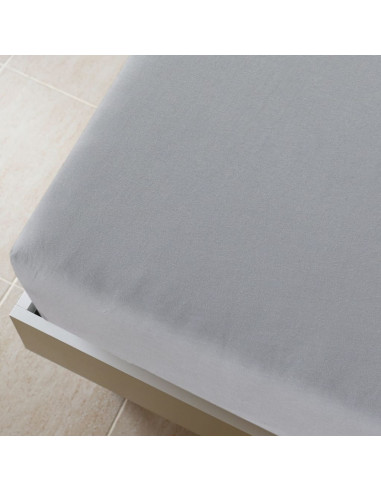 Lenzuola con Angoli Jersey 2pz Grigio 160x200 cm Cotone