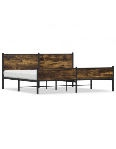 Giroletto senza Materaso in Metallo Rovere Fumo 193x203 cm