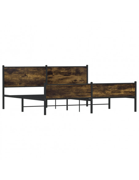 Giroletto senza Materaso in Metallo Rovere Fumo 193x203 cm