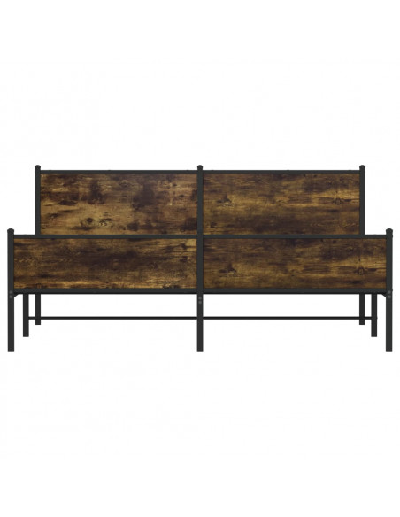 Giroletto senza Materaso in Metallo Rovere Fumo 193x203 cm
