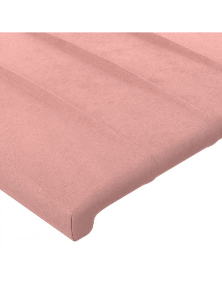 Testiera ad Orecchio Rosa 183x23x78/88 cm in Velluto