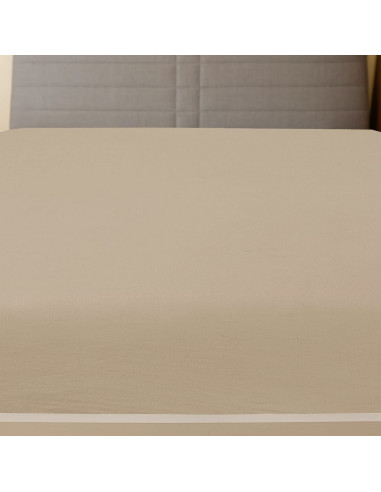 Lenzuola con Angoli Jersey 2pz Tortora 180x200 cm Cotone