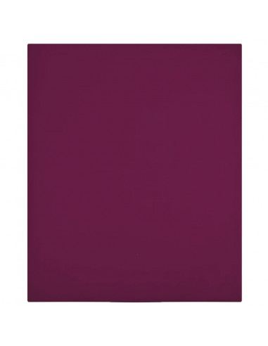 Lenzuolo con Angoli Jersey Bordò 180x200 cm Cotone