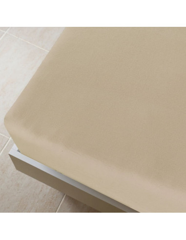 Lenzuolo con Angoli Jersey Tortora 180x200 cm Cotone