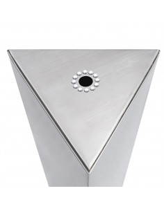 Fontana da Giardino Argento 37,7x32,6x110 cm in Acciaio Inox