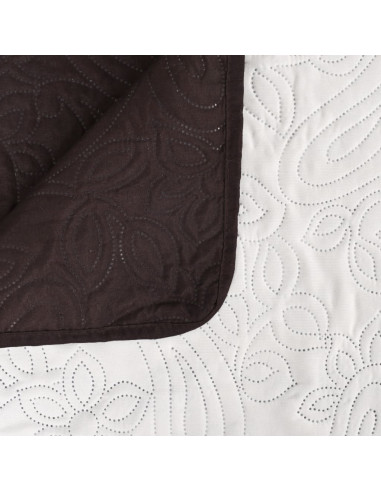 Copriletto Double-Face Trapuntato 230x260 cm Crema e Marrone