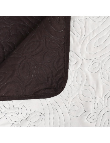Copriletto Double-Face Trapuntato 220x240 cm Crema e Marrone
