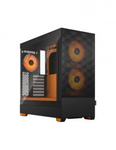 FRACTAL CASE MID TOWER POP AIR RGB ORANGE CORE TG CLEAR TINT