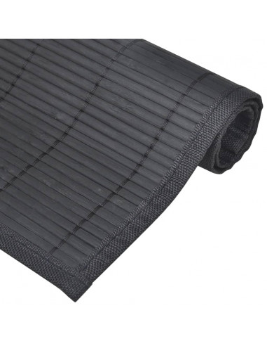 Tovagliette in Bambù 6 pz 30 x 45 cm Nere