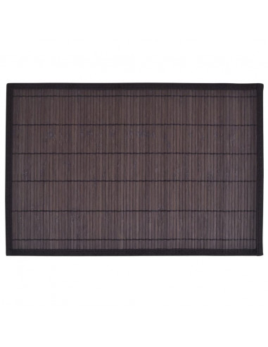 Tovagliette in Bambù 6 pz 30 x 45 cm Marrone Scuro