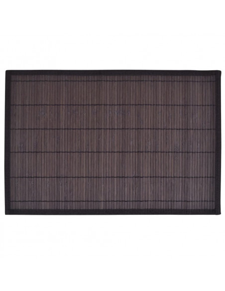 Tovagliette in Bambù 6 pz 30 x 45 cm Marrone Scuro