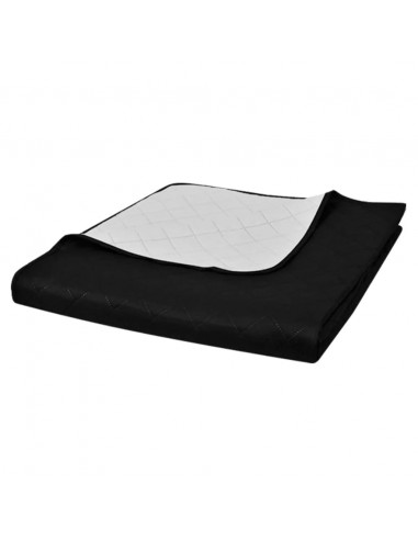 Copriletto Reversibile Nero/Bianco 220 x 240 cm