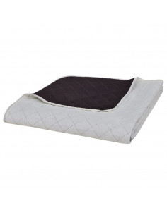 Copriletto Reversibile Beige/Marrone 220 x 240 cm 2