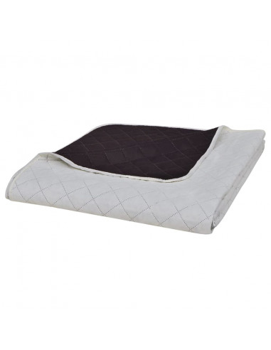 Copriletto Reversibile Beige/Marrone 220 x 240 cm