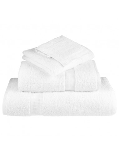 Asciugamani Ospiti 4 pz Bianchi 30x50 cm 600gsm 100% Cotone