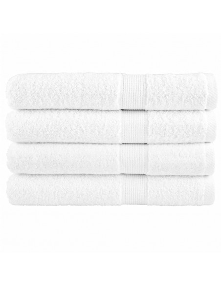 Asciugamani per Sauna 4 pz Bianchi 80x200cm 600gsm 100% Cotone