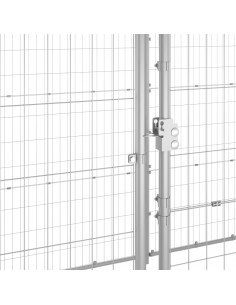 Gabbia per Cani da Esterno in Acciaio Zincato con Tetto 16,94 m²