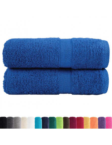 Asciugamani Ospiti 2 pz Blu 30x50 cm 600gsm 100% Cotone