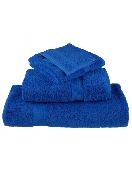 Asciugamani da Doccia 4 pz Blu 70x140 cm 600gsm 100% Cotone