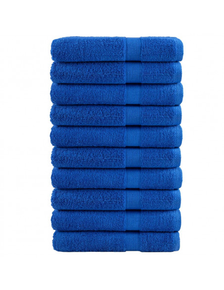 Asciugamani per Sauna 10 pz Blu 80x200cm 600gsm 100% Cotone