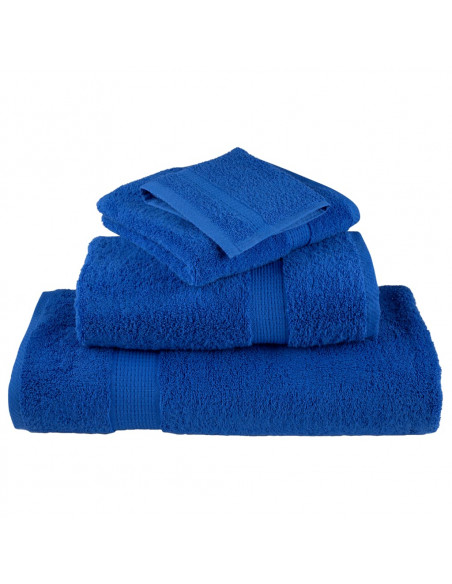 Asciugamani per Sauna 2 pz Blu 80x200cm 600gsm 100% Cotone