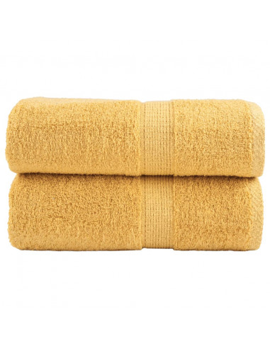 Asciugamani Ospiti 2 pz Oro 30x50 cm 600gsm 100% Cotone