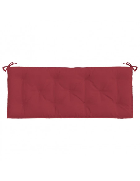 Cuscini per Panca 2 pz Rosso Vino 120x50x7 cm in Tessuto Oxford