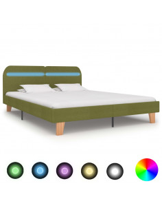 Giroletto con Luci LED Verde in Tessuto 180x200 cm 2