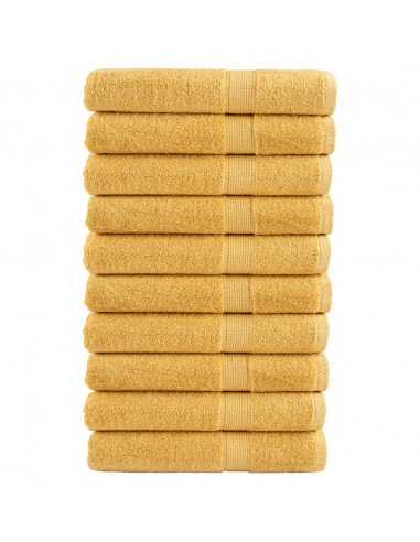 Asciugamani per Sauna 10 pz Oro 80x200cm 600gsm 100% Cotone