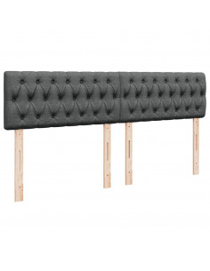 Giroletto a Molle con Materasso Grigio Scuro 180x200 cm Tessuto 2