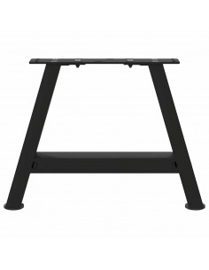 Gambe Tavolino da Caffè a A 2 pz Nero 40x(30-31) cm in Acciaio