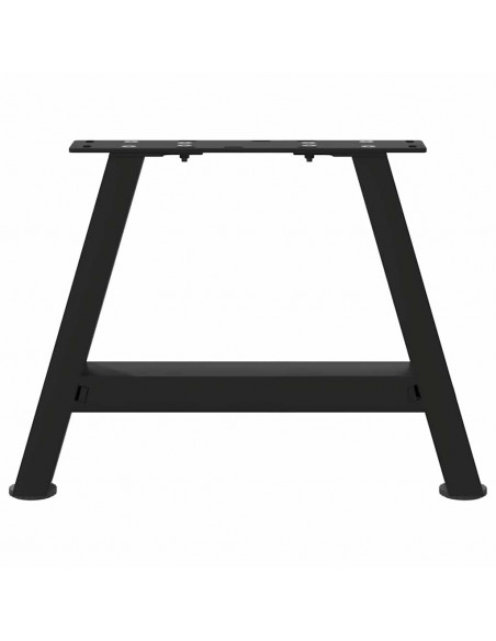 Gambe Tavolino da Caffè a A 2 pz Nero 40x(30-31) cm in Acciaio