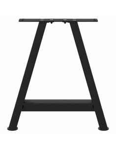 Gambe Tavolino da Caffè a A 2 pz Nero 50x(42-43) cm in Acciaio