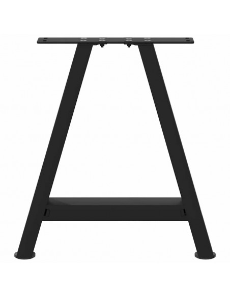 Gambe Tavolino da Caffè a A 2 pz Nero 50x(42-43) cm in Acciaio