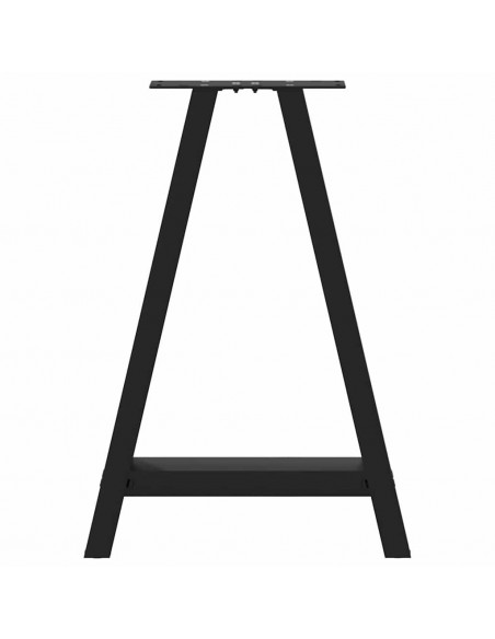 Gambe Tavolino da Caffè a A 2 pz Nero 60x(72-73) cm in Acciaio