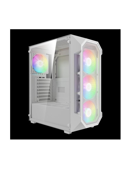 GAMDIAS CASE MID TOWER AURA GC1 ELITE WHITE 4*120mm ARGB FAN TG MESH