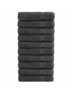 Asciugamani Doccia 10 pz Antracite 70x140cm 600gsm 100% Cotone 2
